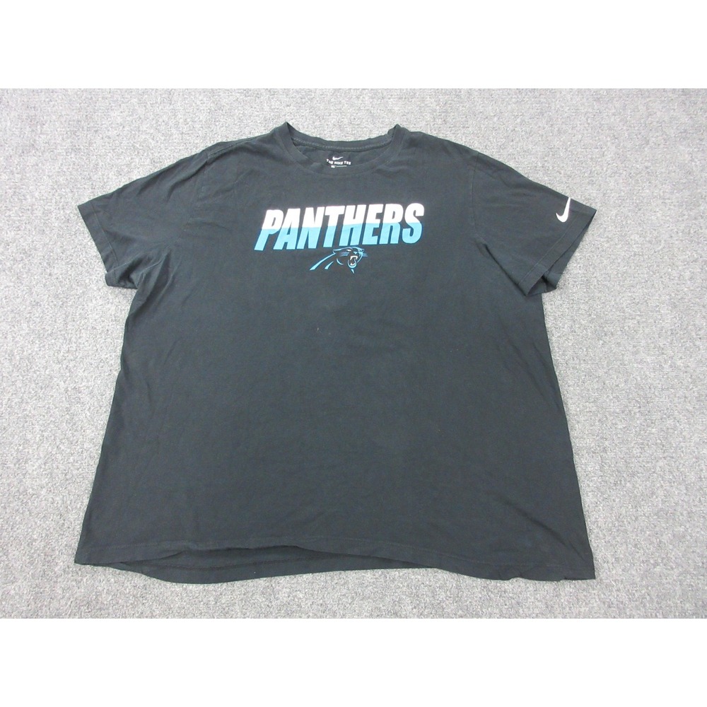 Carolina Panthers Shirt Mens 2XL Black NFL Football Nike Short Sleeve Tee